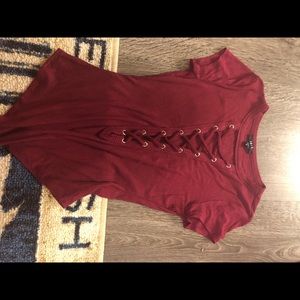 Maroon forever 21 bodysuit